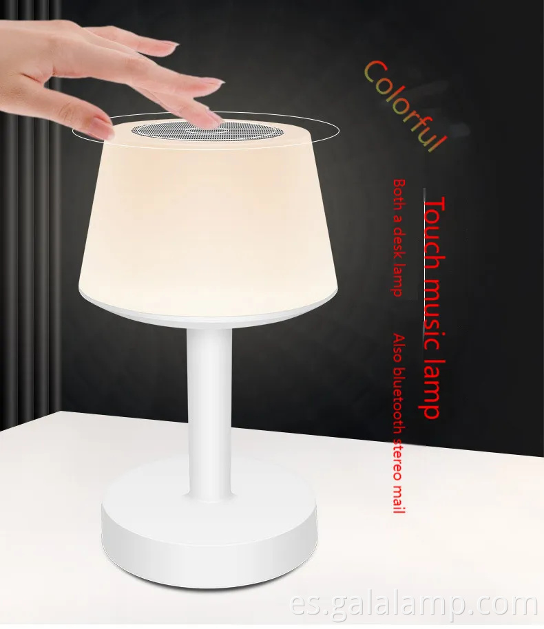 Altavoz Bluetooth colorido con control táctil y lámpara